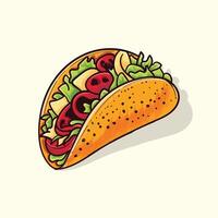 Mexicaans taco snel voedsel ontwerp vector