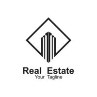 echt landgoed logo. deze logo is ideaal voor echt landgoed bedrijf, eigendom ontwikkeling bedrijf en vergelijkbaar. vector