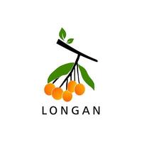 longan fruit logo sjabloon illustratie ontwerp vector