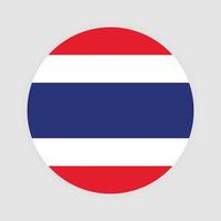 nationaal vlag van Thailand. Thailand vlag. Thailand ronde vlag. vector