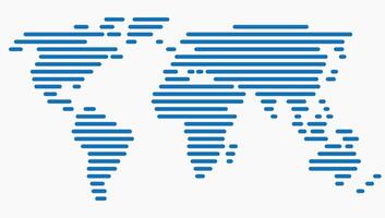 horizon strip lijn wereld kaart Aan wit achtergrond. vector