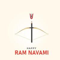 shree RAM navami. creatief RAM navami advertenties, gelukkig RAM navami dag creatief ontwerp, 3d illustratie vector