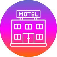 motel lijn helling cirkel icoon vector