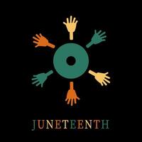 juneteenth vrijheid dag abstract logo ,icoon illustraties juni, vrijheid dag, juni vector