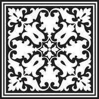 plein monochroom zwart ornament van oude Rome. Romeins klassiek Europese patroon, tegel. vector
