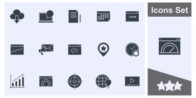 seo, zoeken motor optimalisatie icoon reeks symbool verzameling, logo geïsoleerd illustratie vector