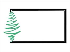 Kerstmis kader boom achtergrond illustratie vector