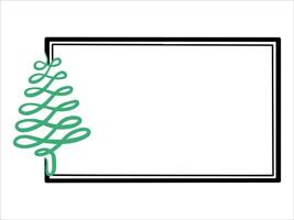 Kerstmis boom kader achtergrond illustratie vector