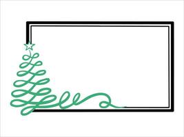 Kerstmis kader boom achtergrond illustratie vector