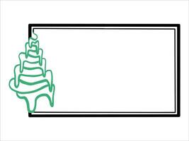 Kerstmis kader boom achtergrond illustratie vector