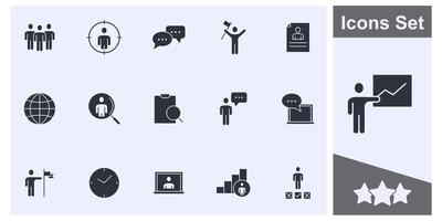 bedrijf mensen icoon reeks symbool verzameling, logo geïsoleerd illustratie vector