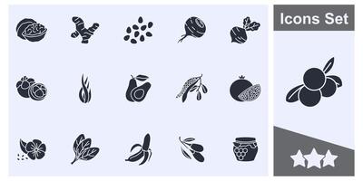 super voedsel icoon reeks symbool verzameling, logo geïsoleerd illustratie vector