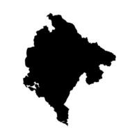 geïsoleerd vereenvoudigd illustratie icoon met zwart silhouet van Montenegro kaart. wit achtergrond vector