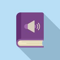 online audioboek op te slaan icoon vlak . media literatuur vector
