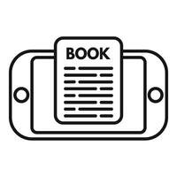 apparaat online boek icoon schets . literatuur leren vector