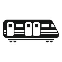 modern trein voorbij gaan aan icoon gemakkelijk . kruispunt spoorweg vector