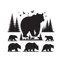 beer silhouet geïsoleerd Aan de wit achtergrond vector