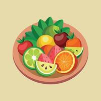 een verscheidenheid van fruit illustratie vector