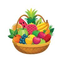 een verscheidenheid van fruit illustratie vector