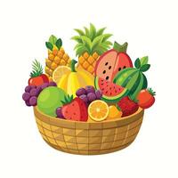 een verscheidenheid van fruit illustratie vector