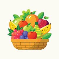 een verscheidenheid van fruit illustratie vector