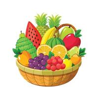 een verscheidenheid van fruit illustratie vector