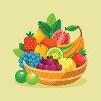 een verscheidenheid van fruit illustratie vector