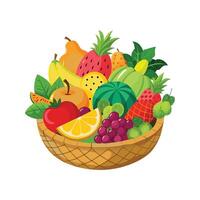 een verscheidenheid van fruit illustratie vector