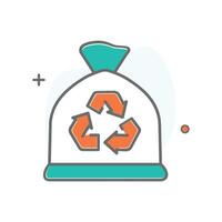 verspilling recycling icoon presentatie van de werkwijze van hergebruik en transformeren verspilling materialen in waardevol bronnen. vector