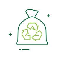 verspilling recycling icoon presentatie van de werkwijze van hergebruik en transformeren verspilling materialen in waardevol bronnen. vector