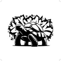 dier silhouet in graffiti label, heup hop, straat kunst typografie illustratie. vector