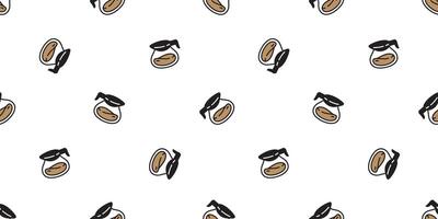 koffie naadloos patroon pot thee kop thee melk glas tekenfilm herhaling achtergrond sjaal geïsoleerd tegel behang illustratie tekening ontwerp vector