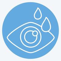 icoon optometrie. verwant naar medisch specialiteiten symbool. blauw ogen stijl. gemakkelijk ontwerp illustratie vector