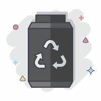 icoon metaal. verwant naar recycling symbool. grappig stijl. gemakkelijk ontwerp illustratie vector