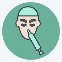 icoon plastic chirurgie. verwant naar medisch specialiteiten symbool. kleur maat stijl. gemakkelijk ontwerp illustratie vector