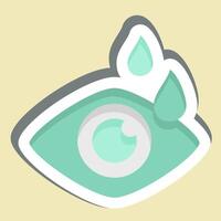 sticker optometrie. verwant naar medisch specialiteiten symbool. gemakkelijk ontwerp illustratie vector