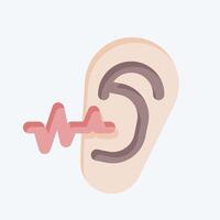 icoon oor inspectie. verwant naar medisch specialiteiten symbool. vlak stijl. gemakkelijk ontwerp illustratie vector