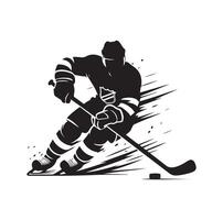 ijs hockey speler silhouetten icoon logo illustratie vector