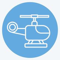 icoon helikopter. verwant naar navigatie symbool. blauw ogen stijl. gemakkelijk ontwerp illustratie vector