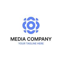 media cirkel menselijk Verenigde logo vector