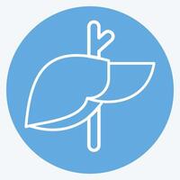 icoon hepatologie. verwant naar medisch specialiteiten symbool. blauw ogen stijl. gemakkelijk ontwerp illustratie vector