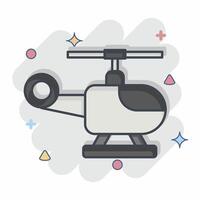 icoon helikopter. verwant naar navigatie symbool. grappig stijl. gemakkelijk ontwerp illustratie vector