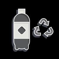 icoon plastic recyclen. verwant naar recycling symbool. glanzend stijl. gemakkelijk ontwerp illustratie vector