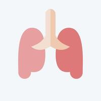 icoon pulmonologie. verwant naar medisch specialiteiten symbool. vlak stijl. gemakkelijk ontwerp illustratie vector