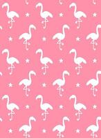 naadloos patroon van roze schetsen flamingo vector