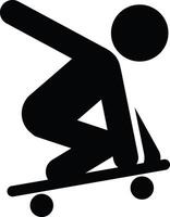 skateboard schets reeks icoon verzameling. figuur ijs het schaatsen schoenen. vector