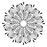 elegant gemakkelijk mandala lijn tekening voor afdrukken of gebruik net zo borduurwerk ontwerp vector