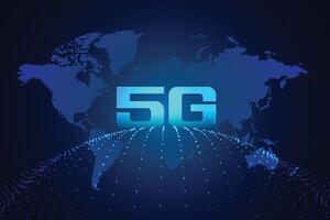 globaal 5g technologie digitaal netwerk achtergrond vector