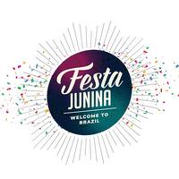 traditioneel festa Junina viering confetti achtergrond vector