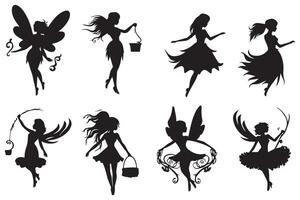 fee silhouet illustratie bundel pro ontwerp vector